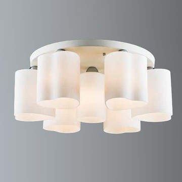 白玉玻璃造型半吸頂燈 36-60763