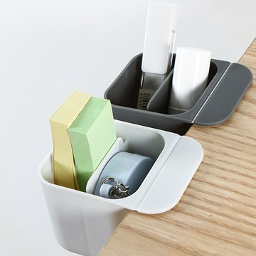 e.city_黏貼式桌面方款小物收納筒