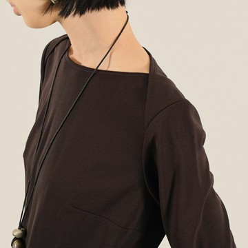 【NaSuBi Vintage】平口設計紗質長版古著上衣