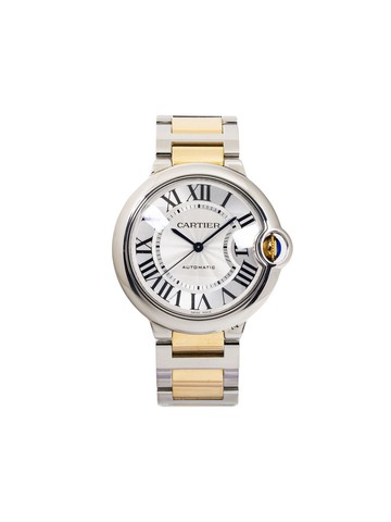 Cartier - pre-owned Ballon Bleu 42mm - unisex - stainless steel/18kt Gold - One Size - Silver