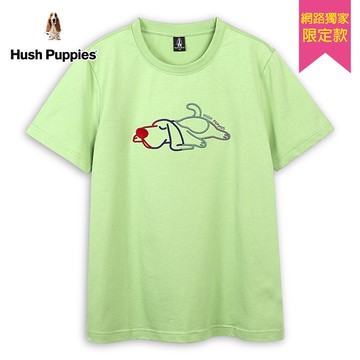 Hush Puppies T恤 男裝立體彩色刺繡趴趴狗T恤