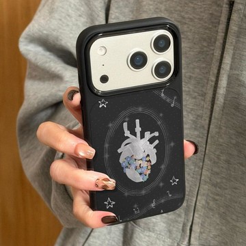 碎花心臟適用蘋果17promax手機殼iPhone16pro潮牌15pro個性14女13