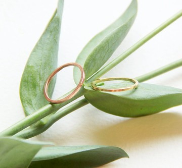 極簡系列 - 紅銅/黃銅 方形 手作戒指 - 銀飾 禮物 包裝