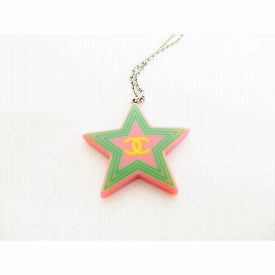 25P CHANEL CCロゴ キラキラなクローバーと星のネックレス CHANEL シャネル ココマーク クローバーモチーフ ネックレス