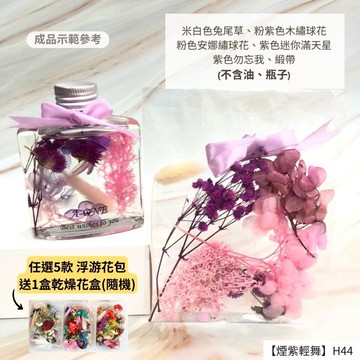 【A-ONE】浮游花DIY花卉包 DIY天然乾燥花 永生花 綜合 馴鹿草 尤加利葉 天然短枝 碎花 H44煙紫輕舞_廠商直送