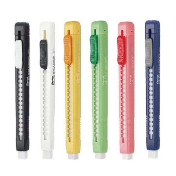 【Pentel 飛龍】自動塑膠擦 5色 /支 ZE80 - 白色