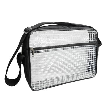 工具仁 網格斜背無塵包 無分隔  中款(35 x 25 x 8cm)  透明