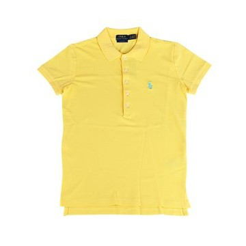 Polo RALPH LAUREN經典小馬刺繡Logo棉質Classic Fit系列短袖Polo衫(女款/鵝黃)