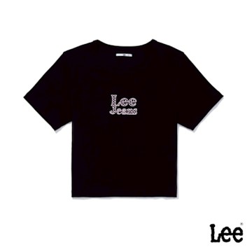 Lee 女款 標準型 LEE JEANS印花短版短袖圓領TEE 兩色