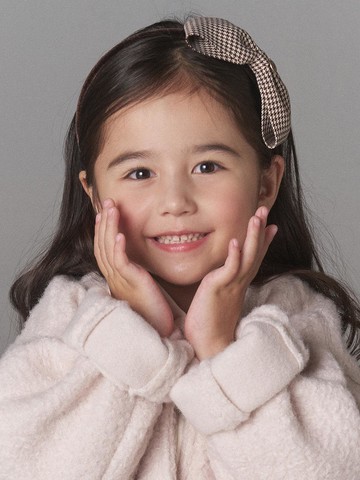 Houndstooth Check Metal-embellished Kids Headband
