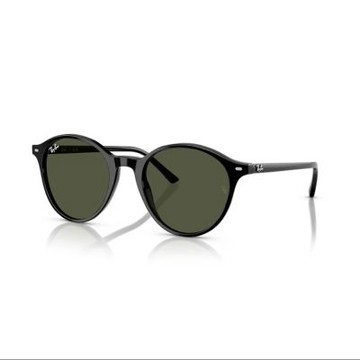 【RayBan 雷朋】圓框太陽眼鏡(黑色-綠色鏡片#RB2230F 90131-51mm)