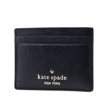 KATE SPADE 十字紋防刮名片夾-黑色
