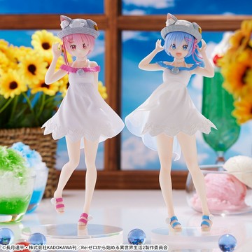 🌀日版客🌀 日版 RE:從零開始的異世界生活 SEGA 雷姆 拉姆 Luminasta 貓咪節 夏季之日 景品 公仔