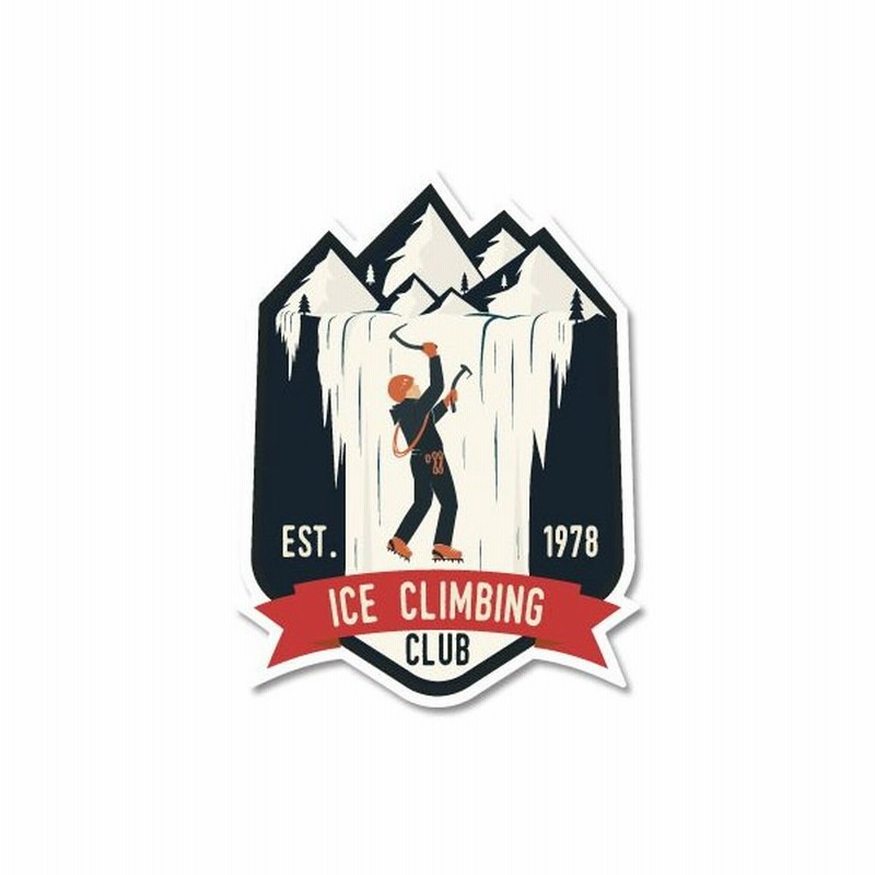 ステッカー ロッククライミング ボルダリング アウトドア アメリカン おしゃれ 車 バイク かっこいい キャンプ Rock Climbing Emblem Ice Climbing 通販 Lineポイント最大0 5 Get Lineショッピング
