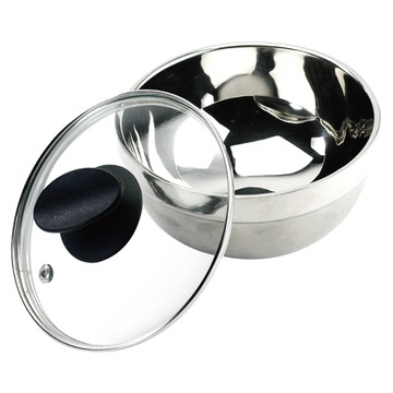 GOZENBO 御膳坊 雙層隔熱碗 附蓋 18cm  1個