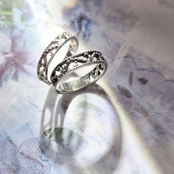 【比法一生】純銀情侶對戒—織紋之間  925純銀手做銀飾