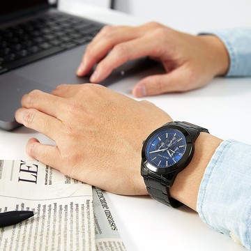 【加大】RELAX TIME三眼腕錶-藍(R0800-16-07X)