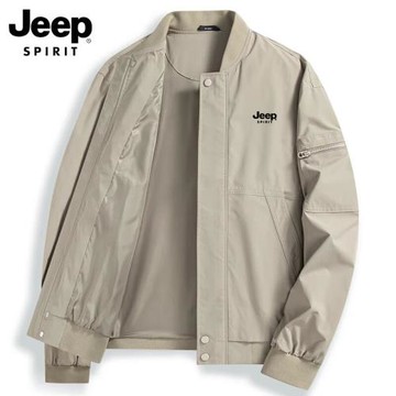 吉普jeep外套男士飛行夾克春秋男款時尚工裝外套春季寬松外衣男