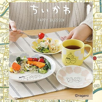 《小巴趴趴造》現貨有發票！日本正版【吉伊卡哇陶瓷花朵盤】吉伊卡哇陶瓷盤 盤子 小可愛 小八貓 兔兔