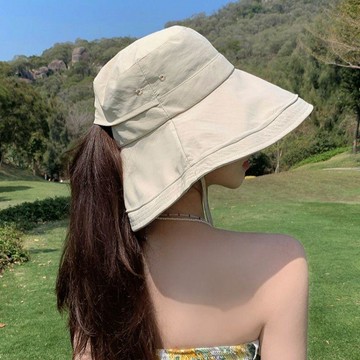 商城熱賣⭐戶外防曬漁夫帽  速乾透氣遮陽帽 可扎馬尾 顯臉小 百搭可扎馬尾新款防曬帽子女戶外登山夏漁夫帽遮陽防紫外線太陽