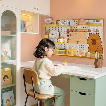 【台灣公司 可打統編】墻上洞洞板置物架墻面壁掛式兒童學生學習書桌面玩具收納家用新款 h8157