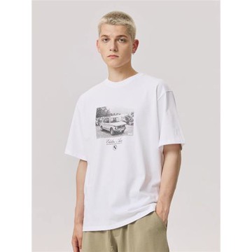 KITH 復古美潮休閑男女情侶數碼直噴康麗印花夏季純棉寬松短袖T恤