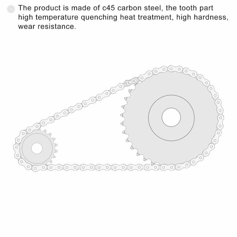 uxcell 14歯スプロケット タイプB シングルストランド 9.525 mm