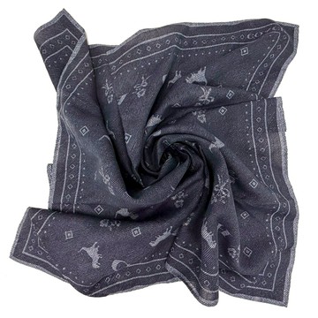 【COACH】專櫃款蠶絲混紡絲巾領巾方巾圍巾(恐龍)