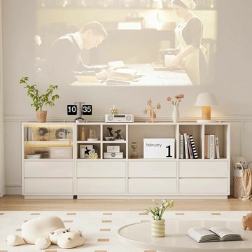 【含稅/免運】 日式書架落地置物架客廳自由組合電視柜臥室靠墻邊柜簡易格子書柜