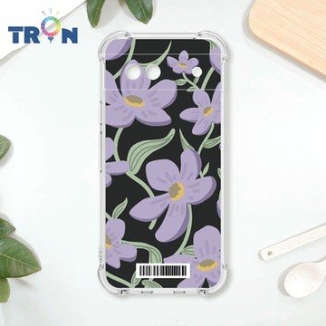 TRON GOOGLE Pixel 8A 平塗手繪花朵B款 四角防摔載具殼 軟殼 手機殼