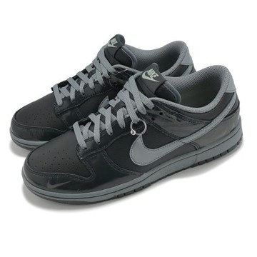 Nike 休閒鞋 Dunk Low 男鞋 Berlin 柏林 黑 灰 漆皮 吊飾 禁止拍照 FZ3053-001