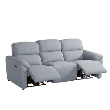 hoi!芝華仕頭等艙 防潑水貓抓絨 三人零靠牆電動沙發組附USB 30375 羽絨淺灰