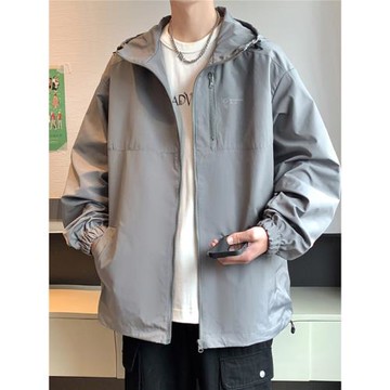 沖鋒衣男款春秋戶外運動防風防水機能夾克男美式高街帥氣男裝外套