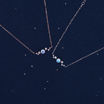 L'amour 繁星藍月亮石手鏈 (玫瑰金)