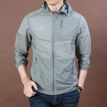 防曬衣男夏季薄款透氣男士寬松皮膚衣時尚登山連帽釣魚防曬服外套