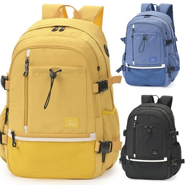 優貝選韓版簡約素面多用途 學生書包 差旅包 電腦包 休旅後背包