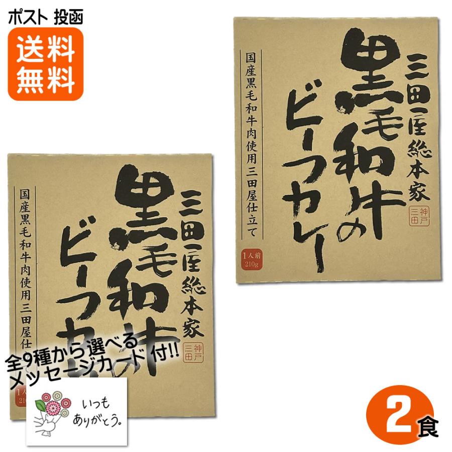 三田屋総本家 黒毛和牛のビーフカレー 210g×2食 国産黒毛和牛肉使用