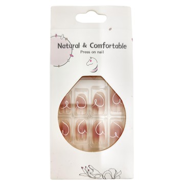 理享家 造型指甲美甲貼片 DY496 愛心暈染  1組