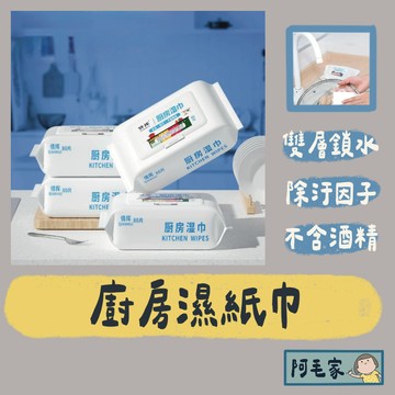 廚房濕紙巾 廚房紙巾 濕紙巾 清潔紙巾 去油汙濕紙巾 清潔用濕紙巾 拋棄式 抹布 居家清潔 去油 去污