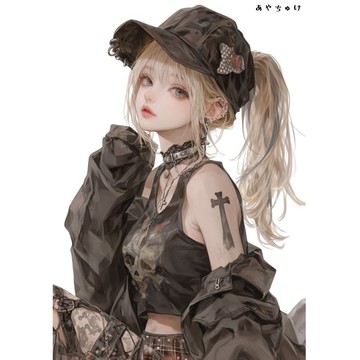 【10月新作5】07-094-0171 人物貼紙 輕龐克女孩
