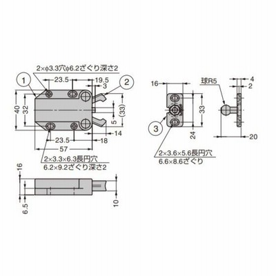 SUGATSUNE スガツネ工業 プッシュ ラッチ MC-37F型 ブラウン 