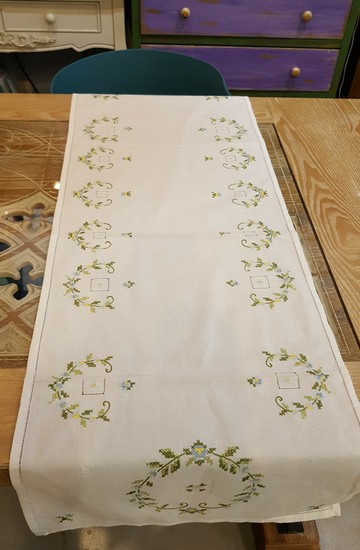 小清新全手工刺繡(大桌旗)