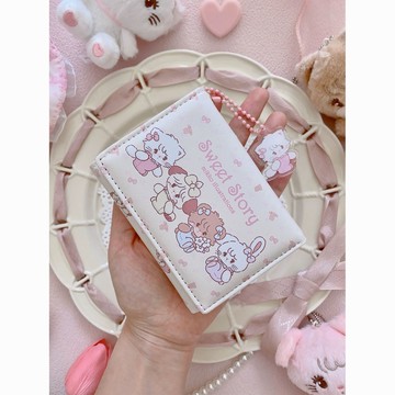 Bag House👜 mikko錢包小巧卡包多卡位大容量三折零錢包短款小衆高顔值多層