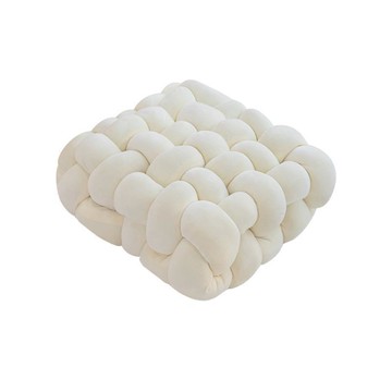 奶油風抱枕純色靠枕沙髮客廳靠墊午睡枕治癒係靠背墊編織沙髮坐墊QM8AGT01