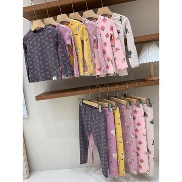 兒童秋衣秋褲兩件套裝2021年冬季新品女中大童棉打底睡衣保暖內衣