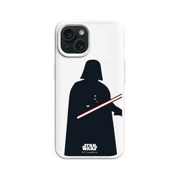 iPhone 15 SolidX 白 - 迪士尼-星際大戰 Star Wars - 黑武士-剪紙系列