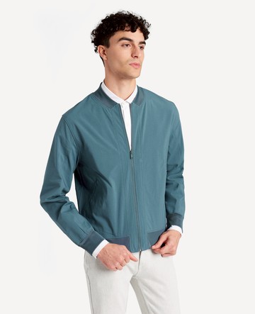 Kenneth Cole | Water-Resistant Bomber Jacket in Blue, Size: XL