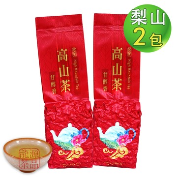 【龍源茶品】梨山茶韻盞香回甘烏龍茶葉2包組(150g/包-共300g/附提袋)