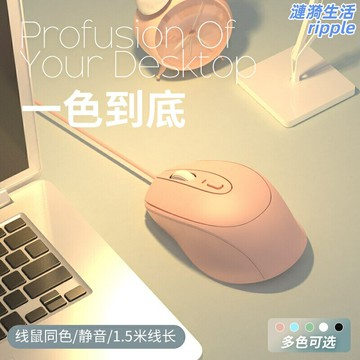 【靜音無聲】有線滑鼠 遊戲滑鼠 筆記本滑鼠 辦公滑鼠 聯想拯救者Y7000P適用 可愛簡約設計 便攜即插即用 男女通用