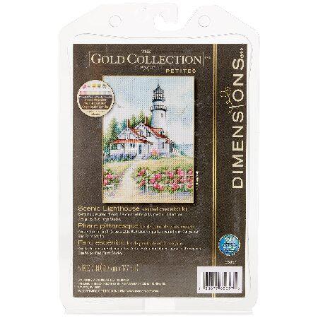 Dimensions Gold Collection Counted Cross Stitch Kit, Scenic Lighthouse, 18 Count White Aida, 5'' x 7''（並行輸入品）